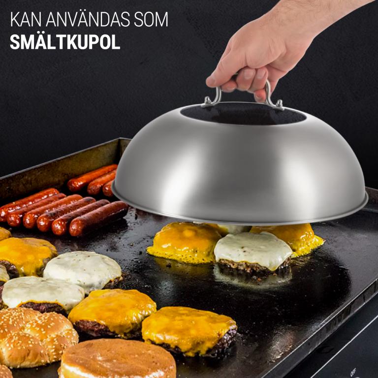 Yosukata 34,5 cm Woklock (rostfritt stål, insats av härdat glas)