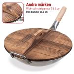 Small Yosukata 36 cm Woklock i trä (med karboniserad yta)