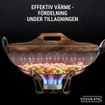 Small Yosukata 36 cm Woklock i trä (med karboniserad yta)