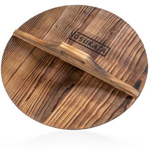 Yosukata 36 cm Woklock i trä (med karboniserad yta)