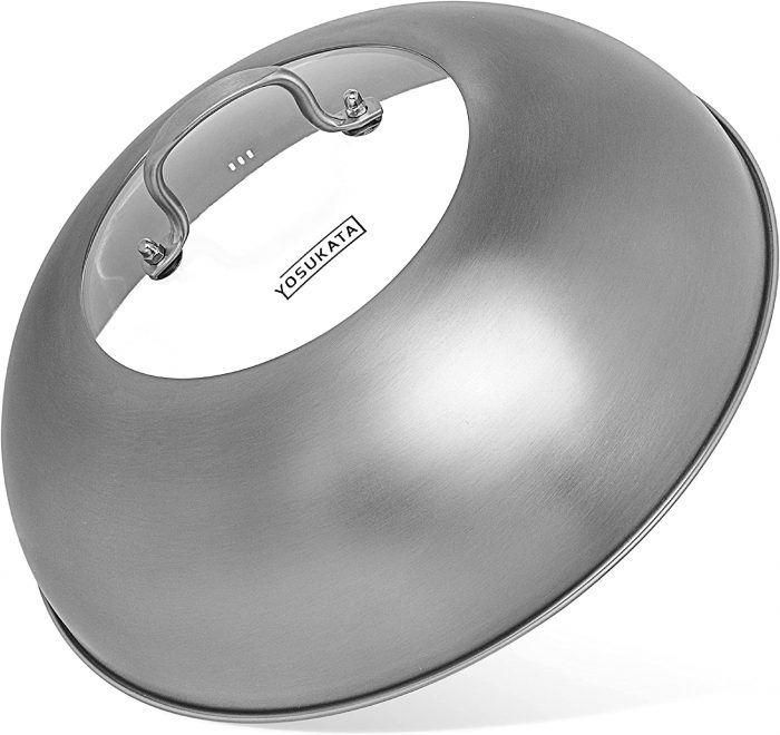 Yosukata 34,5 cm Woklock (rostfritt stål, insats av härdat glas)