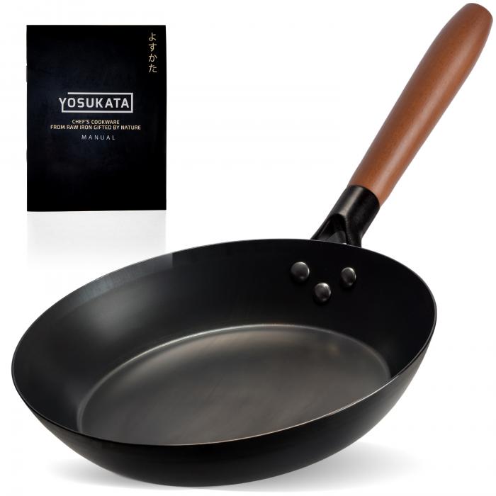 Yosukata 26 cm Stekpanna i svart kolstål (Förvärmd)